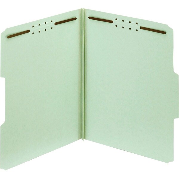 PSBD Fastener Folders, 25pt, 1/3 Cut, Ltr, 2" Exp, 25/BX, GN PK